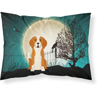 Caroline's Treasures Halloween Scary English Foxhound Fabric Standard Pillowcase BB2300PILLOWCASE
