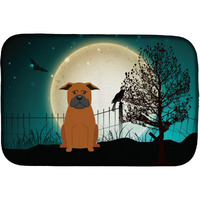 "Caroline's Treasures Halloween Scary Chinese Chongqing Dog Dish Drying Mat, 14 x 21"
