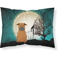 "Caroline's Treasures Halloween Scary Chinese Chongqing Dog Fabric Standard Pillowcase BB2301PILLOWCASE, Multicolor"