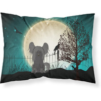 Caroline's Treasures Halloween Scary Chinese Crested Black Fabric Standard Pillowcase BB2302PILLOWCASE