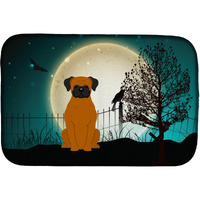 "Caroline's Treasures Halloween Scary Fawn Boxer Dish Drying Mat, 14"" x 21"""