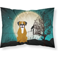 Caroline's Treasures Halloween Scary Flashy Fawn Boxer Fabric Standard Pillowcase BB2306PILLOWCASE