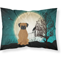 "Caroline's Treasures Halloween Scary Brindle Boxer Fabric Standard Pillowcase BB2307PILLOWCASE, Multicolor"