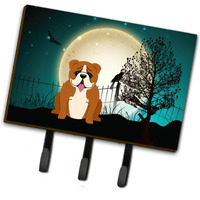 "Caroline's Treasures Halloween Scary English Bulldog Red White Leash or Key Holder BB2310TH68, Triple"
