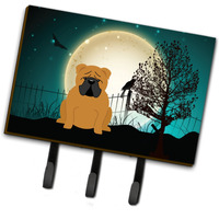 "Caroline's Treasures Halloween Scary English Bulldog Red Leash or Key Holder BB2312TH68, Triple, Multicolor"