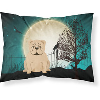 "Caroline's Treasures Halloween Scary English Bulldog Fawn Fabric Standard Pillowcase BB2314PILLOWCASE, Multicolor"