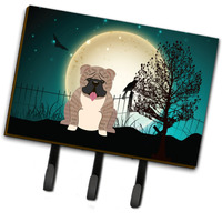 "Caroline's Treasures Halloween Scary English Bulldog Grey Brindle Leash or Key Holder BB2316TH68, Triple, Multicolor"