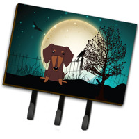 "Caroline's Treasures Halloween Scary Dachshund Chocolate Leash or Key Holder BB2321TH68, Triple"