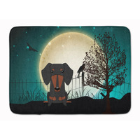 "Caroline's Treasures Halloween Scary Dachshund Black Tan Floor Mat, 19"" x 27"", Multicolor"