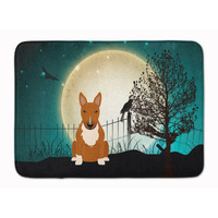 "Caroline's Treasures Halloween Scary Bull Terrier Red Floor Mat, 19"" x 27"", Multicolor"