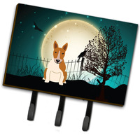 "Caroline's Treasures Halloween Scary Bull Terrier Red White Leash or Key Holder BB2325TH68, Triple, Multicolor"