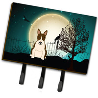 "Caroline's Treasures Halloween Scary Bull Terrier Dark Brindle Leash or Key Holder BB2326TH68, Triple, Multicolor"