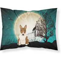 "Caroline's Treasures Halloween Scary Bull Terrier Brindle Fabric Standard Pillowcase BB2327PILLOWCASE, Multicolor"