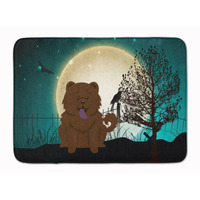 "Caroline's Treasures Halloween Scary Chow Chocolate Floor Mat, 19"" x 27"", Multicolor"