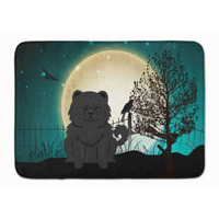 "Caroline's Treasures Halloween Scary Chow Black Floor Mat, 19"" x 27"", Multicolor"