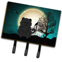 "Caroline's Treasures Halloween Scary Chow Black Leash or Key Holder BB2333TH68, Triple, Multicolor"