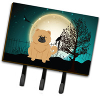 "Caroline's Treasures Halloween Scary Chow Cream Leash or Key Holder BB2334TH68, Triple"
