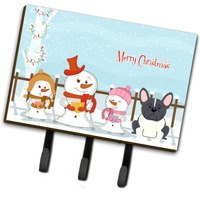 "Caroline's Treasures Christmas Carolers Merry French Bulldog Black White Leash or Key Holder BB2343TH68, Triple"