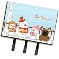 "Caroline's Treasures Christmas Carolers Merry French Bulldog Brown Leash or Key Holder BB2344TH68, Triple"