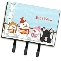 "Caroline's Treasures Christmas Carolers Merry French Bulldog Black Leash or Key Holder BB2345TH68, Triple"
