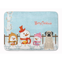 "Caroline's Treasures Merry Christmas Mastiff Brindle White Floor Mat, 19"" x 27"", Multicolor"