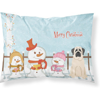 Caroline's Treasures Christmas Carolers Merry Mastiff White Fabric Standard Pillowcase BB2348PILLOWCASE