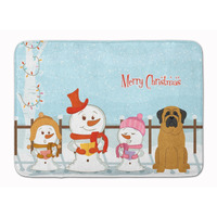 "Caroline's Treasures Merry Christmas Carolers Mastiff Floor Mat, 19"" x 27"", Multicolor"