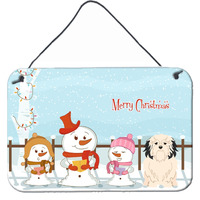 "Caroline's Treasures Christmas Carolers Merry Lowchen Wall or Door Hanging Prints BB2350DS812, 8"" x 12"""