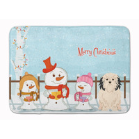 "Caroline's Treasures Merry Christmas Carolers Lowchen Floor Mat, 19"" x 27"", Multicolor"
