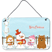 "Caroline's Treasures Christmas Carolers Merry Norwich Terrier Wall or Door Hanging Prints BB2351DS812, 8"" x 12"""