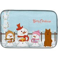 "Caroline's Treasures Karelian Bear Dog Dish Drying Mat, 14"" x 21"", Christmas Carolers"