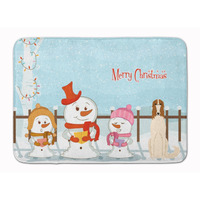"Caroline's Treasures Merry Christmas Carolers Borzoi Floor Mat, 19"" x 27"", Multicolor"