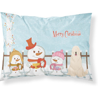 Caroline's Treasures Christmas Carolers Merry South Russian Sheepdog Fabric Standard Pillowcase BB2355PILLOWCASE