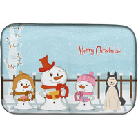 "Caroline's Treasures Merry Christmas Carolers West Siberian Laila Spitz Dish Drying Mat, 14"" x 21"""