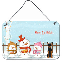 "Caroline's Treasures Christmas Carolers Merry Manchester Terrier Wall or Door Hanging Prints BB2359DS812, 8"" x 12"""