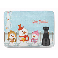 "Caroline's Treasures Christmas Standard Schnauzer Black Floor Mat, 19"" x 27"", Multicolor"