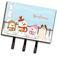 "Caroline's Treasures Christmas Carolers Merry Saint Bernard Leash or Key Holder BB2366TH68, Triple"