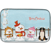 "Caroline's Treasures Merry Christmas Carolers Bernese Mountain Dog Dish Drying Mat, 14 x 21"