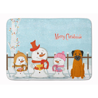 "Caroline's Treasures Merry Christmas Carolers Border Terrier Floor Mat, 19"" x 27"", Multicolor"