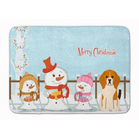 "Caroline's Treasures Merry Christmas Beagle Tricolor Floor Mat, 19"" x 27"", Multicolor"