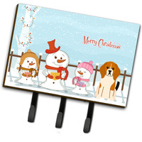 "Caroline's Treasures Christmas Carolers Merry Beagle Tricolor Leash or Key Holder BB2371TH68, Triple"