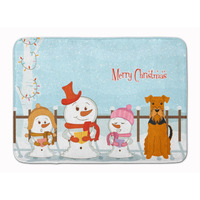"Caroline's Treasures Merry Christmas Carolers Airedale Floor Mat, 19"" x 27"", Multicolor"