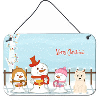 "Caroline's Treasures Christmas Carolers Merry Westie Wall or Door Hanging Prints BB2373DS812, 8"" x 12"""