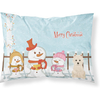Caroline's Treasures Christmas Carolers Merry Westie Fabric Standard Pillowcase BB2373PILLOWCASE