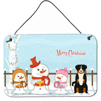 "Caroline's Treasures Merry Christmas Carolers Appenzeller Sennenhund Wall or Door Hanging Prints BB2374DS812, 8"" x 12"", Multicolor"