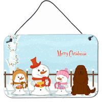 "Caroline's Treasures Christmas Carolers Merry Caucasian Shepherd Dog Wall or Door Hanging Prints BB2381DS812, 8"" x 12"""