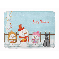 "Caroline's Treasures Christmas Miniature Schanuzer Black Floor Mat, 19"" x 27"", Multicolor"