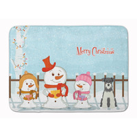 "Caroline's Treasures Christmas Carolers Miniature Schanuzer Floor Mat, 19"" x 27"", Multicolor"