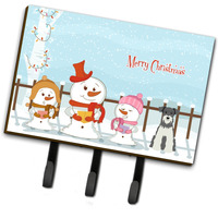 "Caroline's Treasures Christmas Carolers Merry Miniature Schanuzer Salt and Pepper Leash or Key Holder BB2385TH68, Triple"