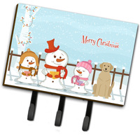 "Caroline's Treasures Christmas Carolers Merry Yellow Labrador Leash or Key Holder BB2386TH68, Triple"